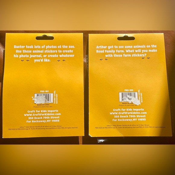 BNWT! Arthur, 40 PIECES, 3D GOOGLY ๐s 
ANIMAL, ๐ป๐ฆ๐ฏ๐ค PEEL & STICK STICKER BUNDLE - Picture 3 of 4